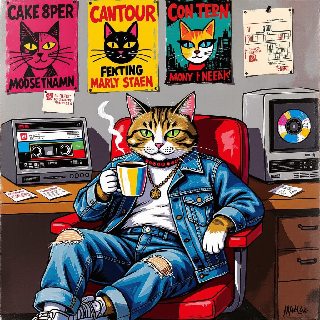 Gen X Cat (1965–1980)  by @photon
