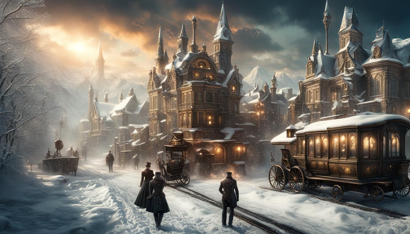 Steampunk Winter Wonderland  by @Lady on Fire