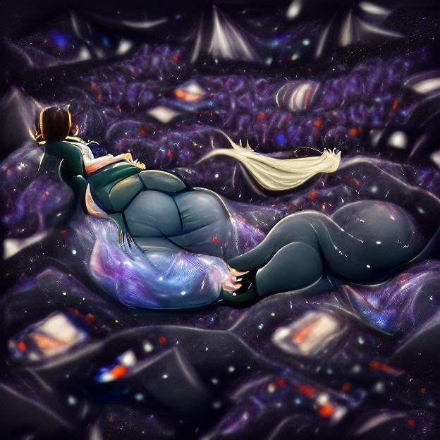 She drifts through space, alone but content. She will never ...
