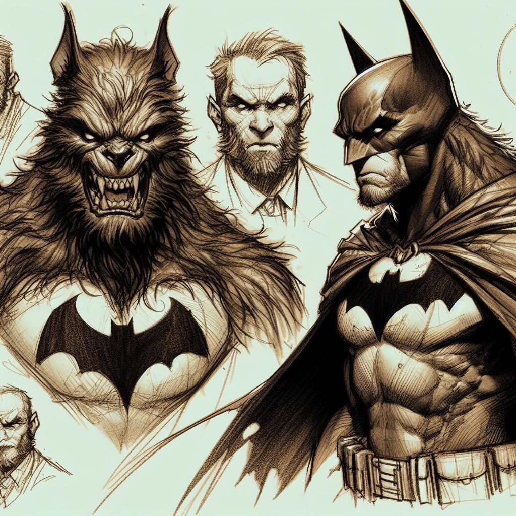 Batman transforms sketch series
