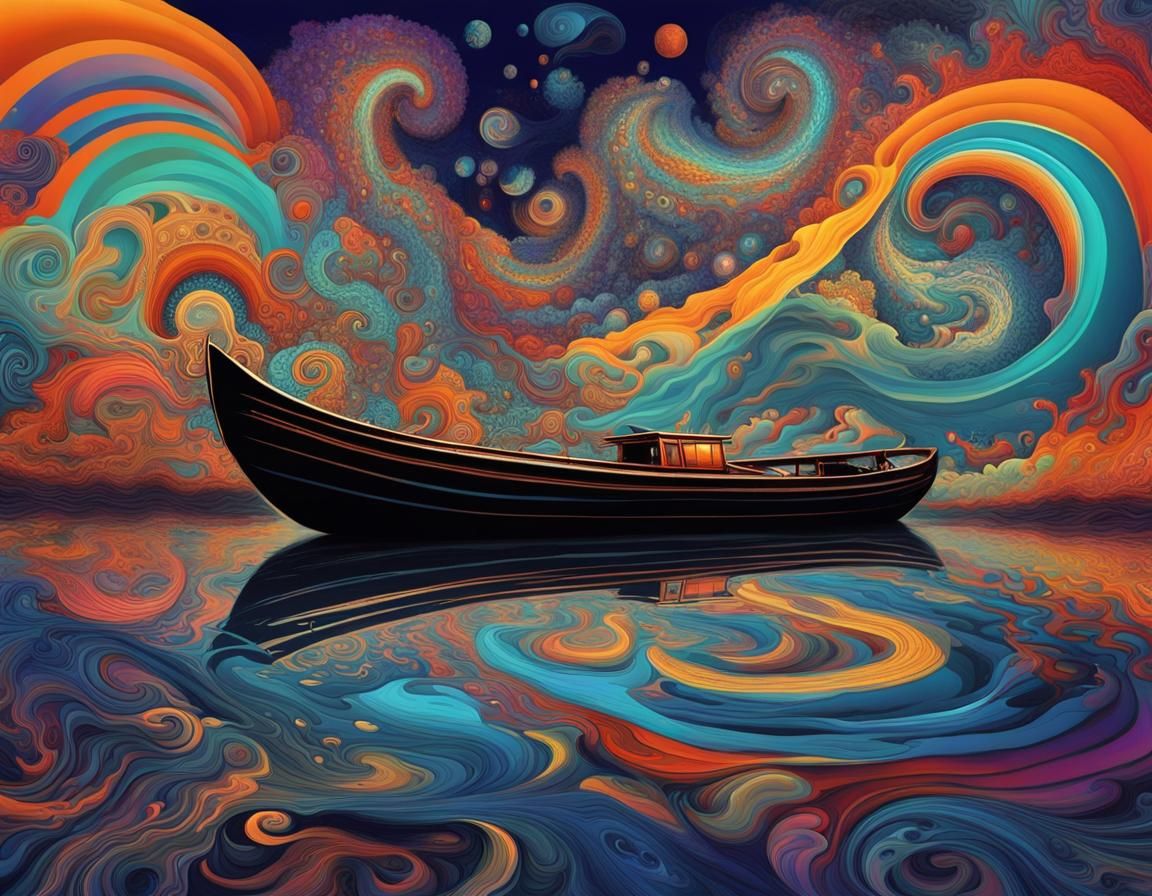 Boat floating through the subconscious