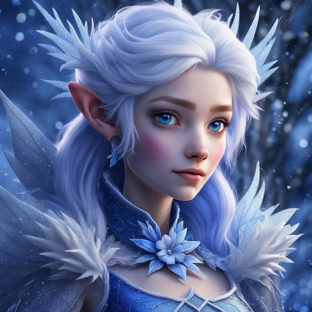 winter Fairy Periwinkle - AI Generated Artwork - NightCafe Creator