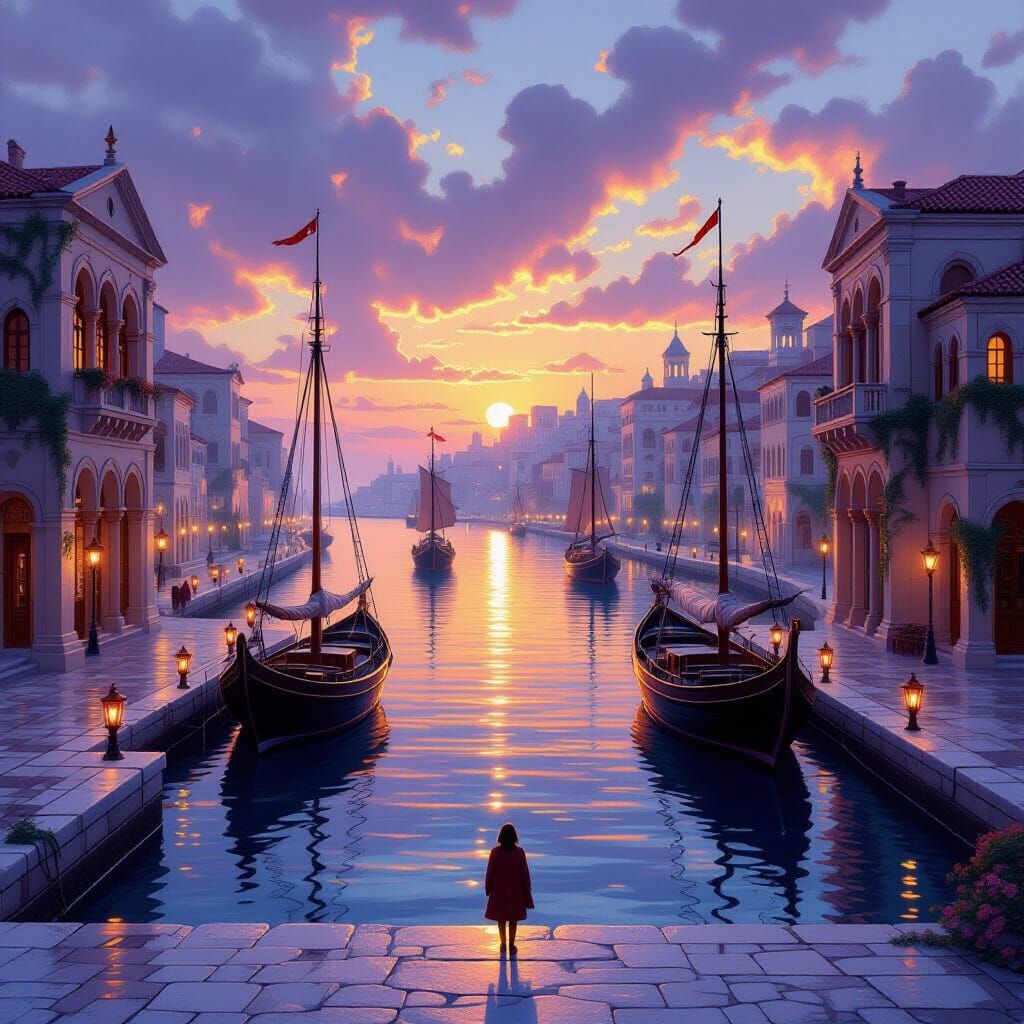 Harbor of the Golden Horizon  by @undefined