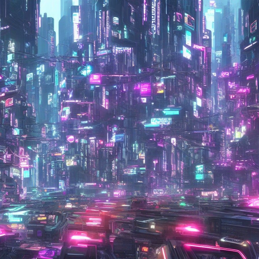 Cyberpunk Rush Hour - AI Generated Artwork - NightCafe Creator