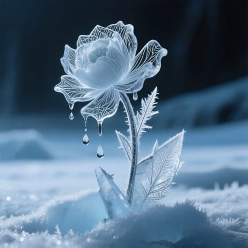 A solitary ice flower  by @alcapocchio