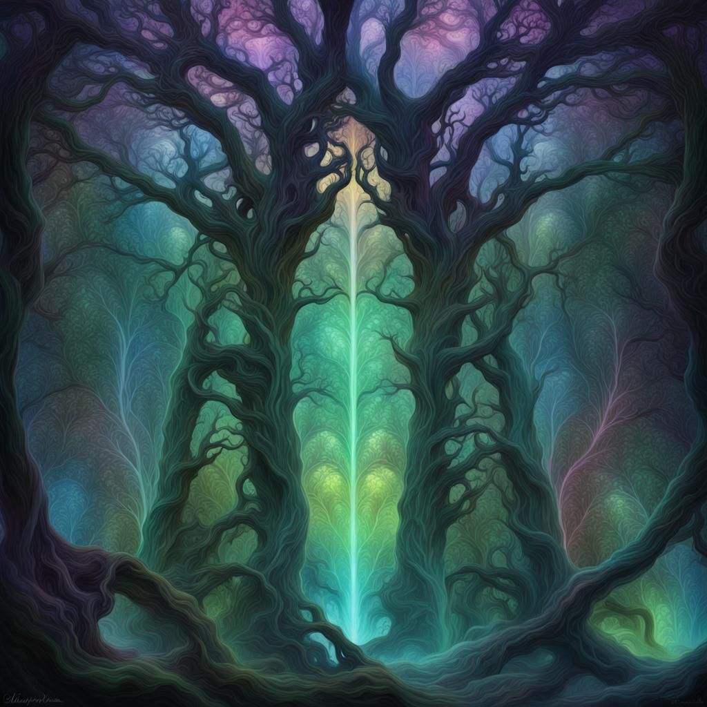 Eldritch Trees - AI Generated Artwork - NightCafe Creator