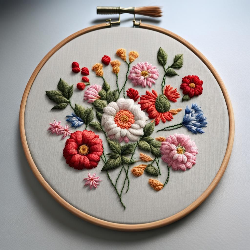 Embroidery - AI Generated Artwork - NightCafe Creator