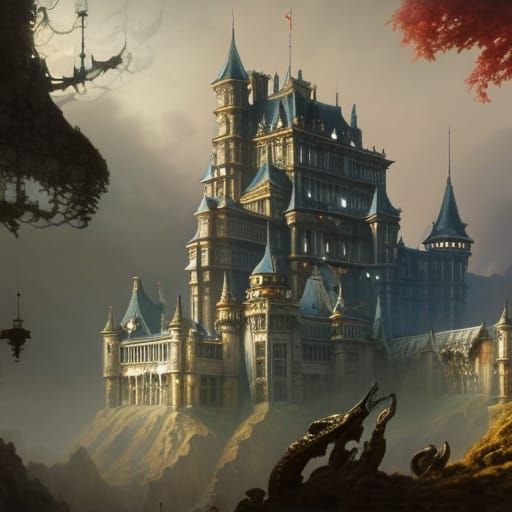 Opulent castle.