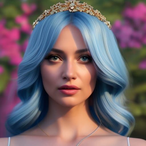 Collection Casting for Blue Princess 5 AI Generated Artwork