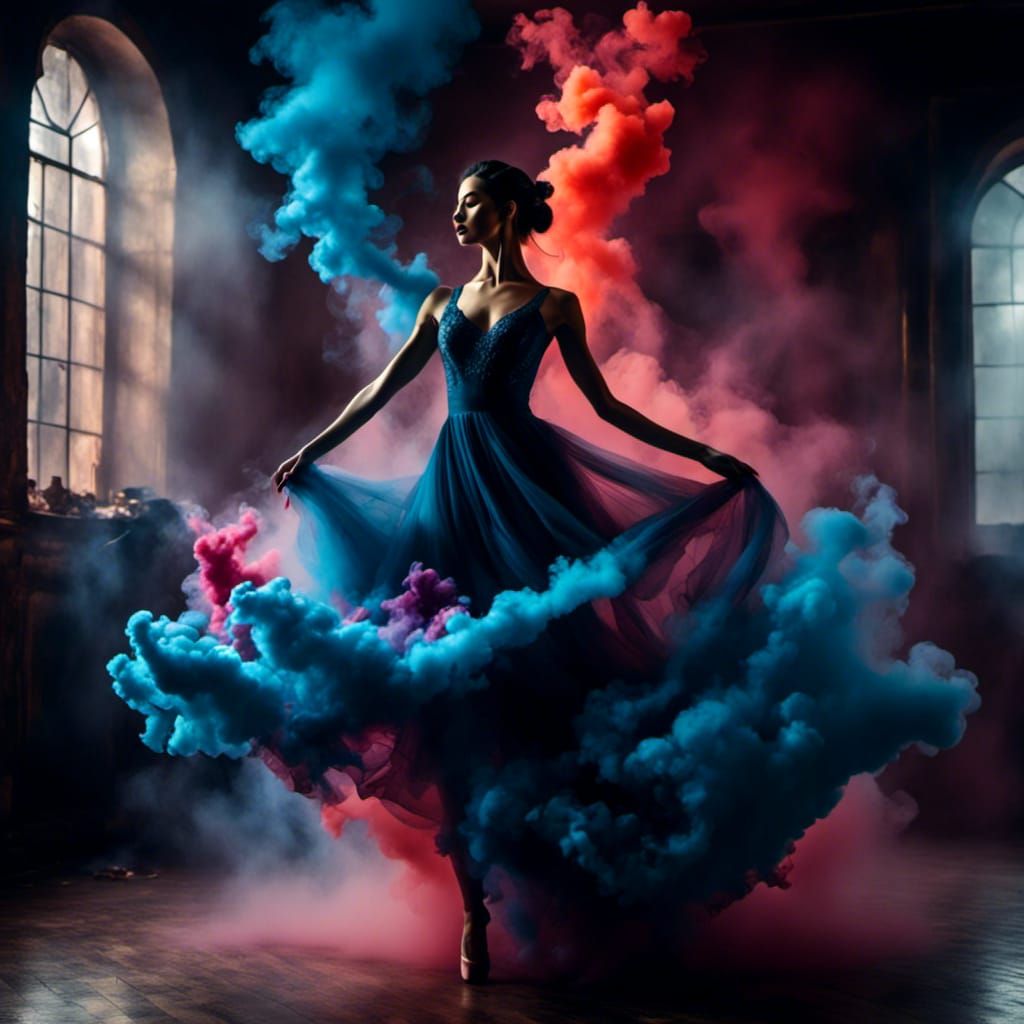 <lora:ColoredSmokeStyle:1.0>