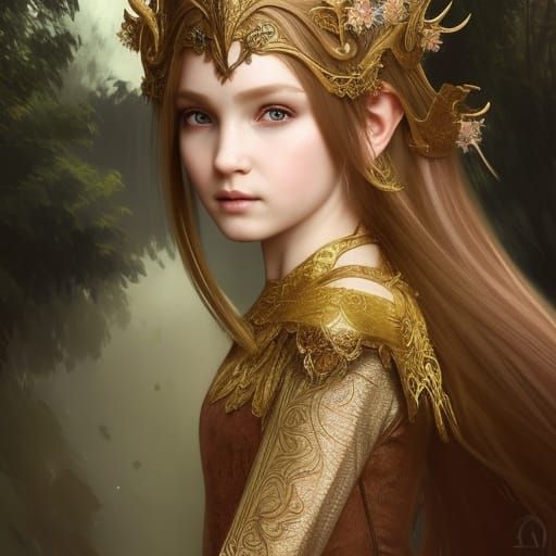 Elven girl - AI Generated Artwork - NightCafe Creator