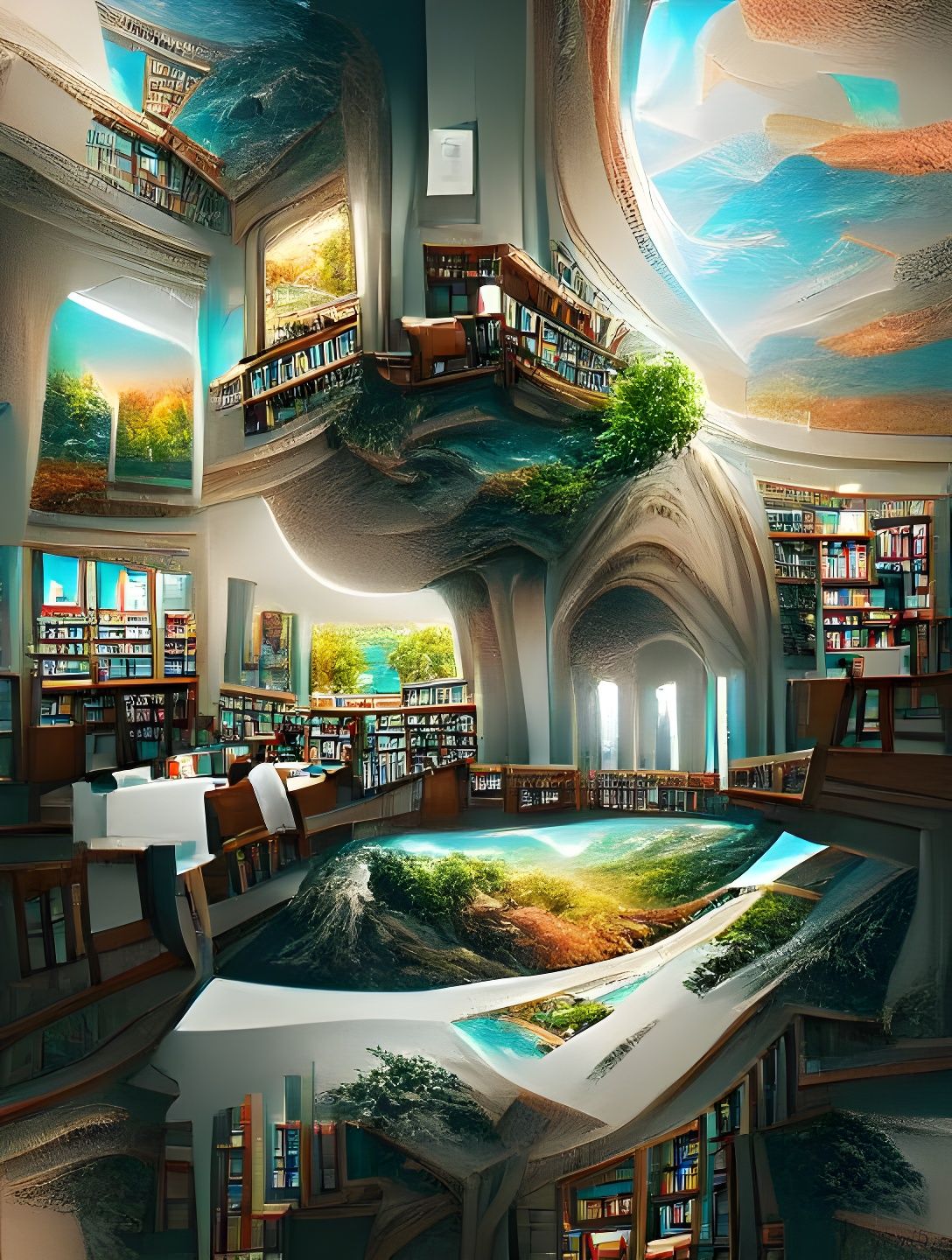 Sylvan library AI Generated Artwork NightCafe Creator