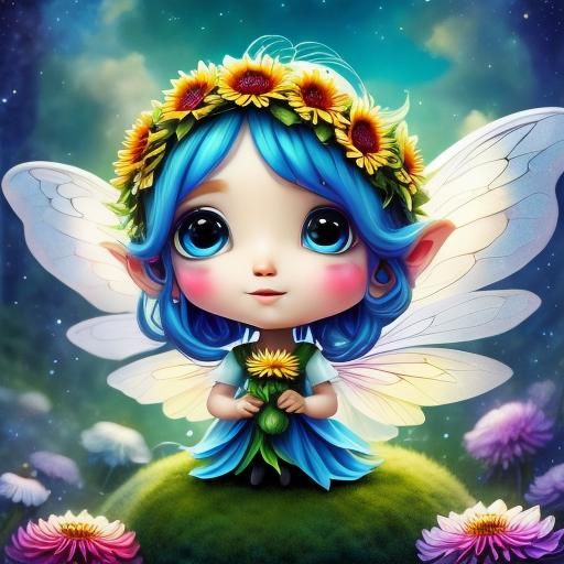 <lora:Fairies Dreamshaper:1.0>Beautiful fairy, semitransparent wings, big round beautiful eyes, dahlia