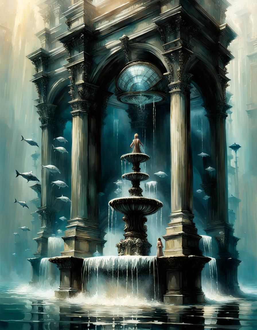 The Fountain of Aquarius   by @nightmareangel