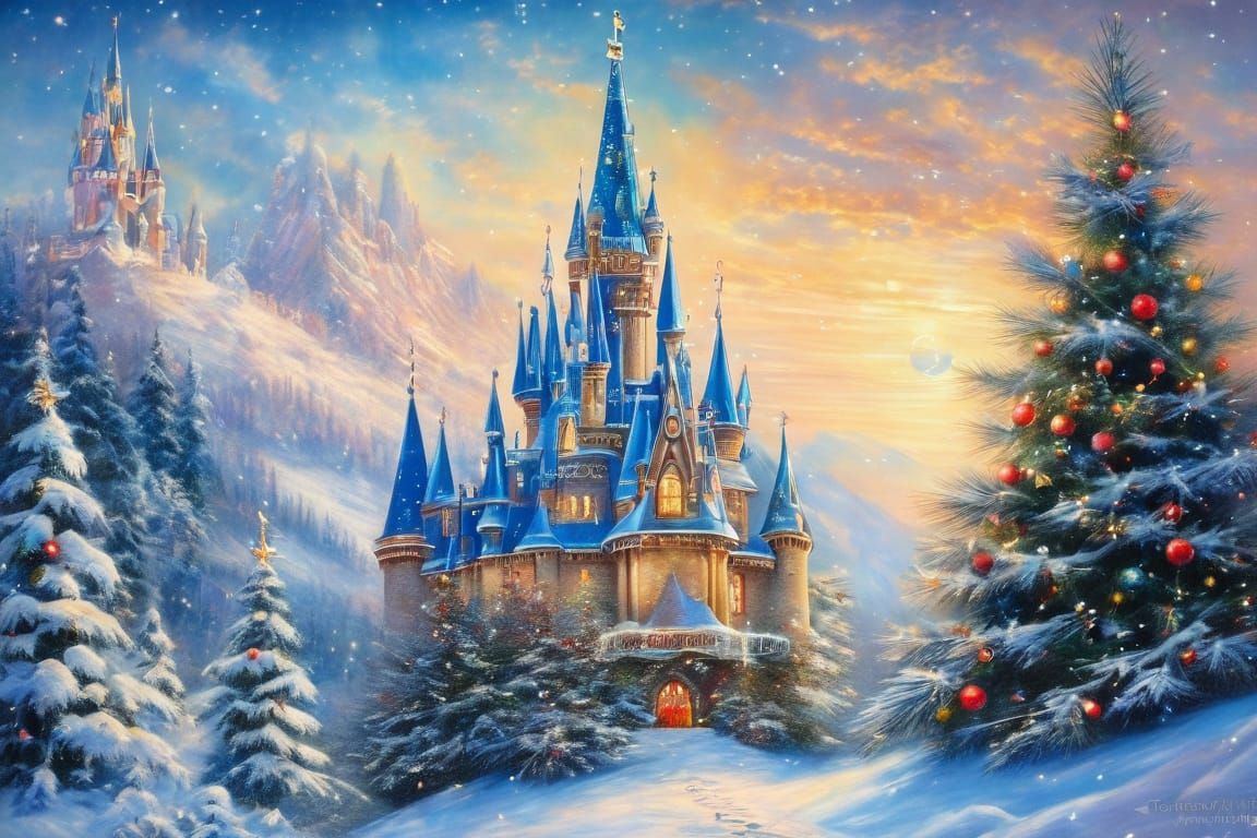 A Christmas castle - AI Generated Artwork - NightCafe Creator