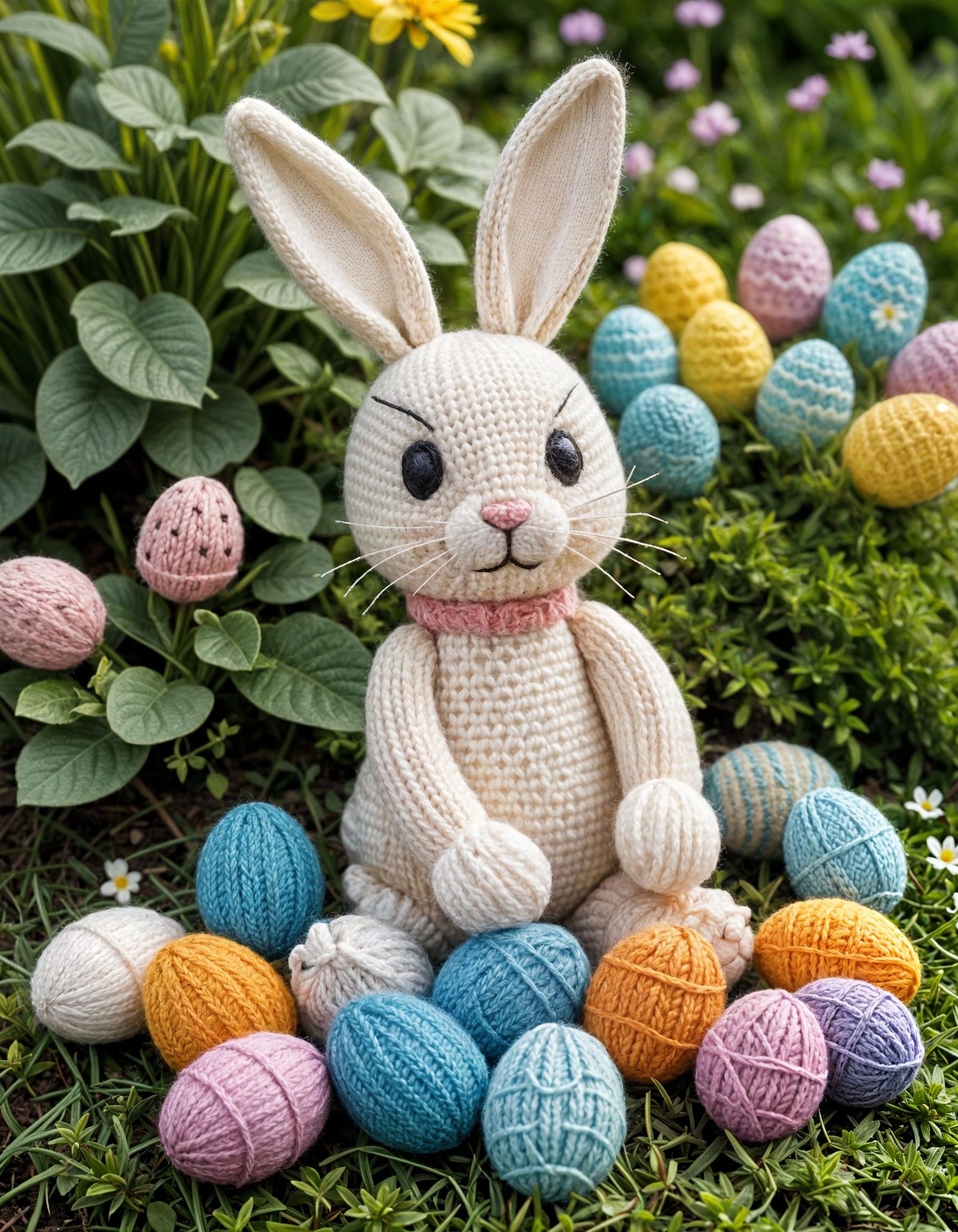 Cute easter knitted bunny  by @Gothic Vampire Poetry