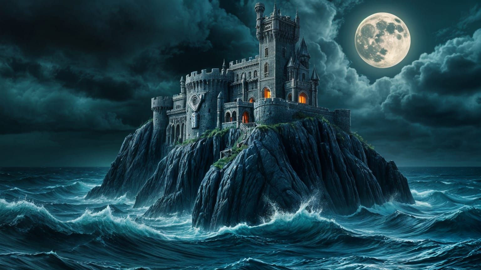 landscape with impossible perspectives, floating islands and distorted architecture, m.s. style Escher, bending, complex details, realistic,...