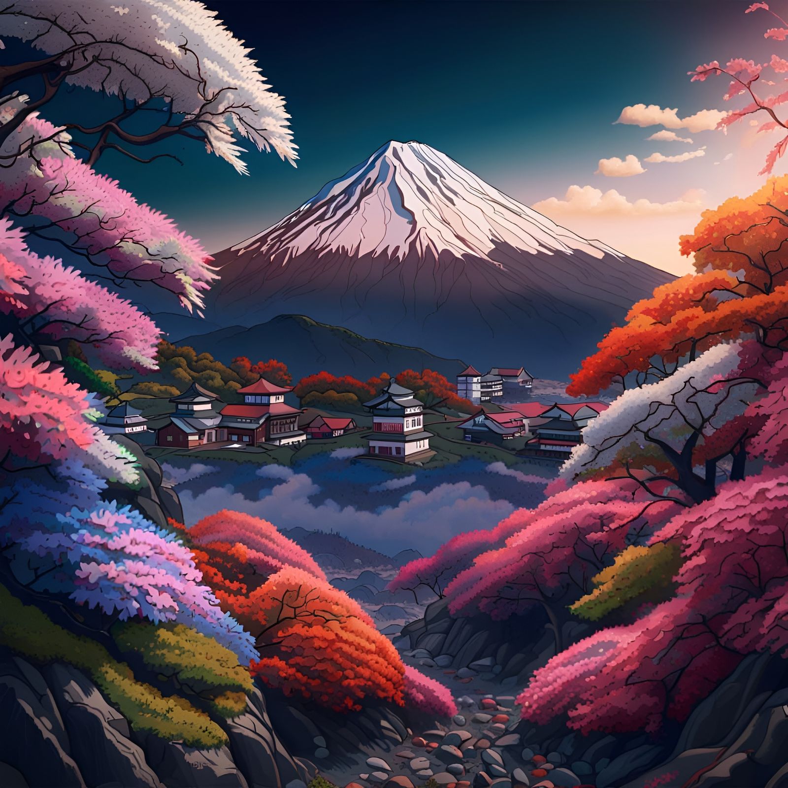 Mount Fuji - AI Generated Artwork - NightCafe Creator