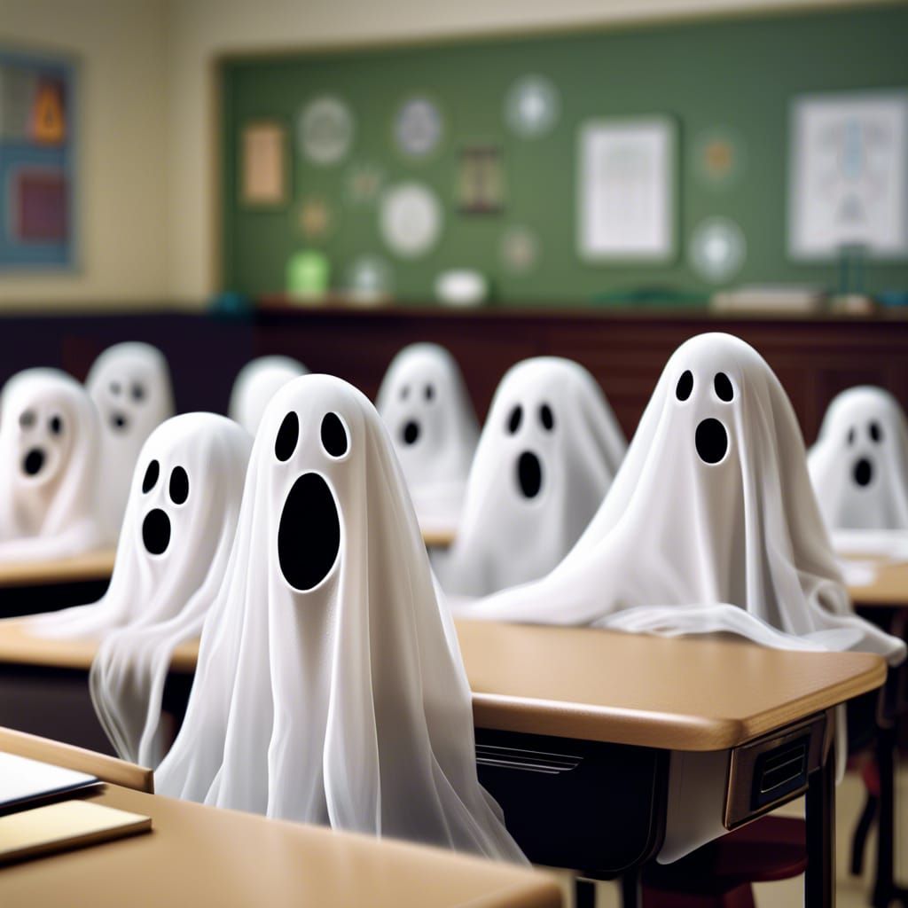 First day of school for ghosts! 👻 