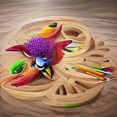 Creative Bird Mandala 8K 3D beautiful Behance HD HDR quillin...
