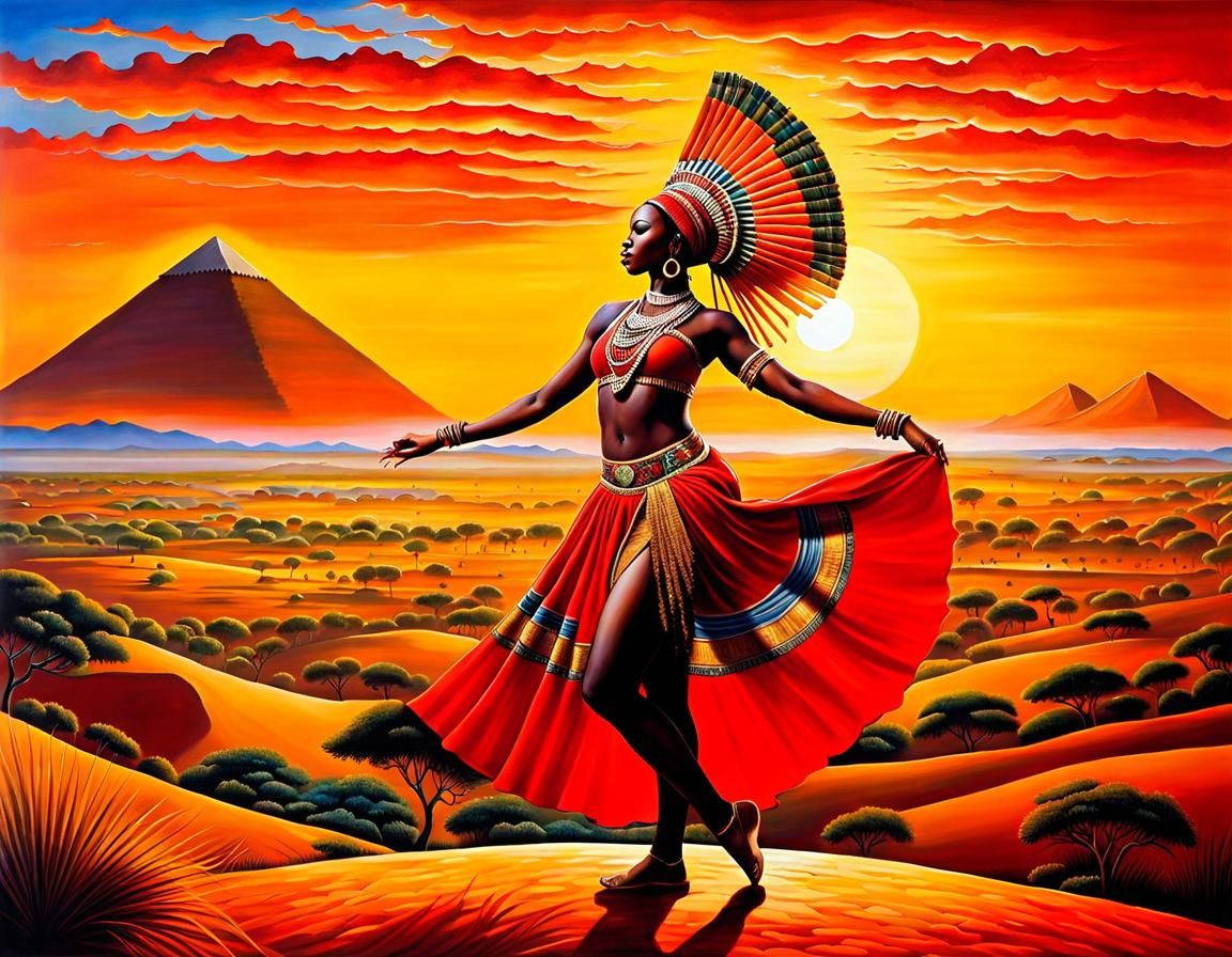 Beautiful african dancer AI Generated Artwork NightCafe Creator