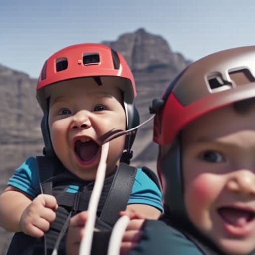 Semi Close up of chubby cheeked baby enfants  screaming with...