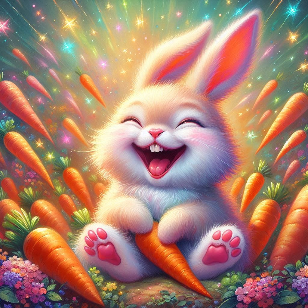 laughing bunny