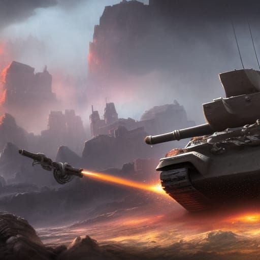 World War 2 tank fight