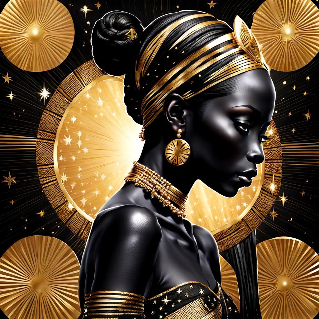African Starlight Queen Black Gold