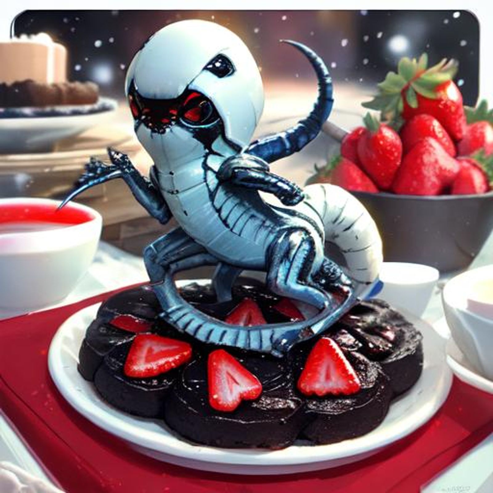 A cute xenomorph - AI Generated Artwork - NightCafe Creator