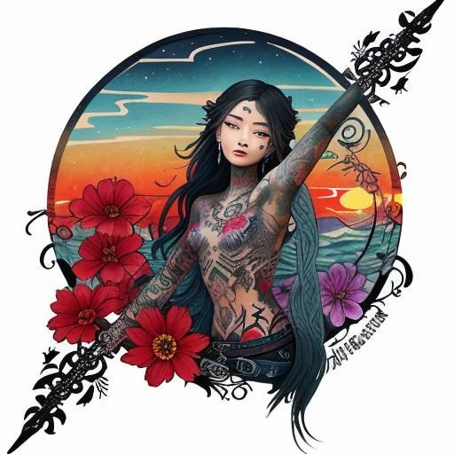 variety of sunrise & flower Illustrations featuring various ...