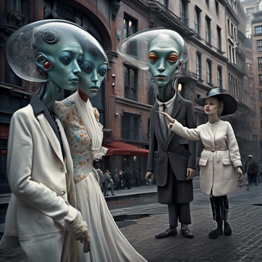 Alien Folk Out Walking in the CIty...