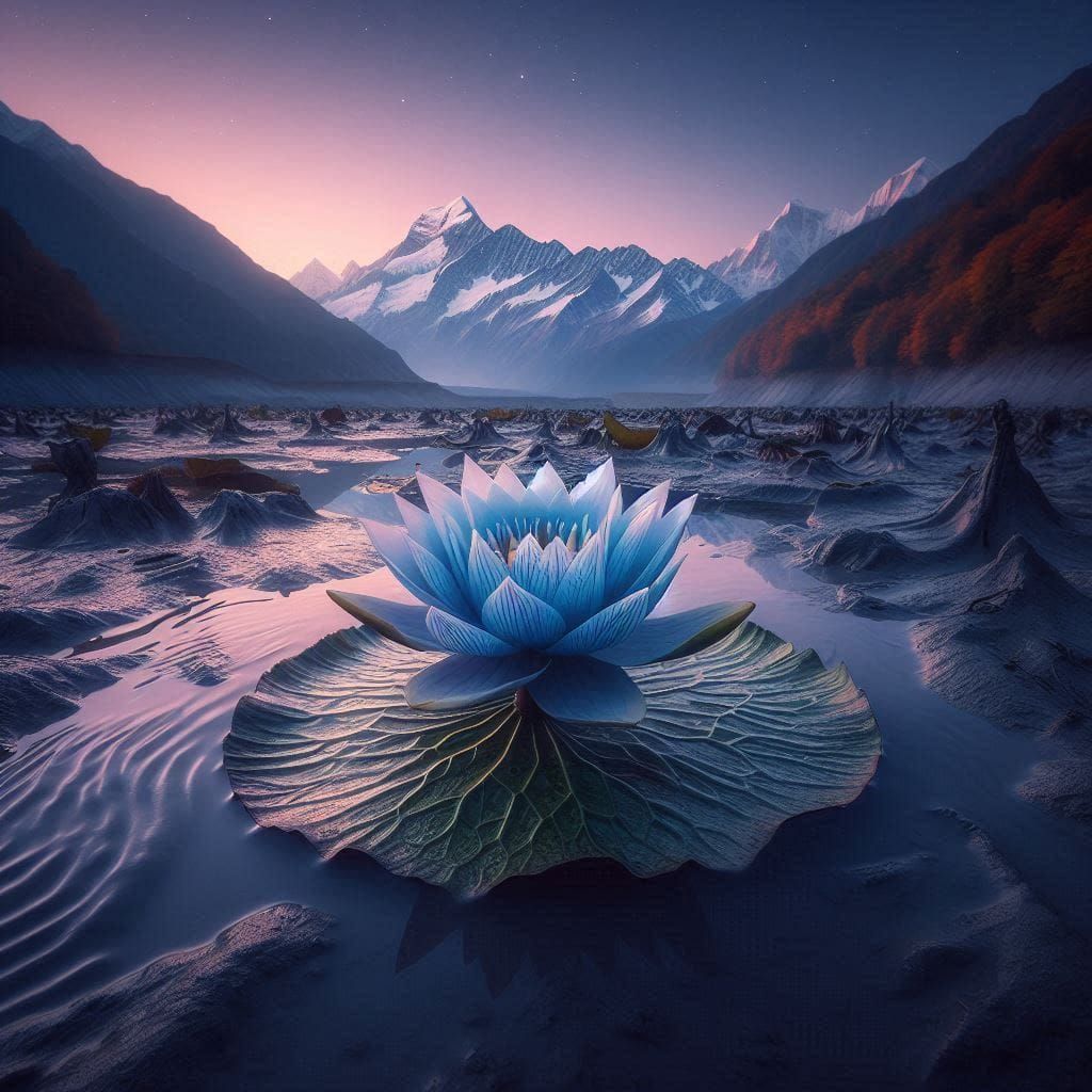 A lotus standing tall