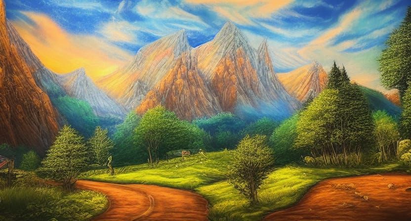 very very detailed landscape