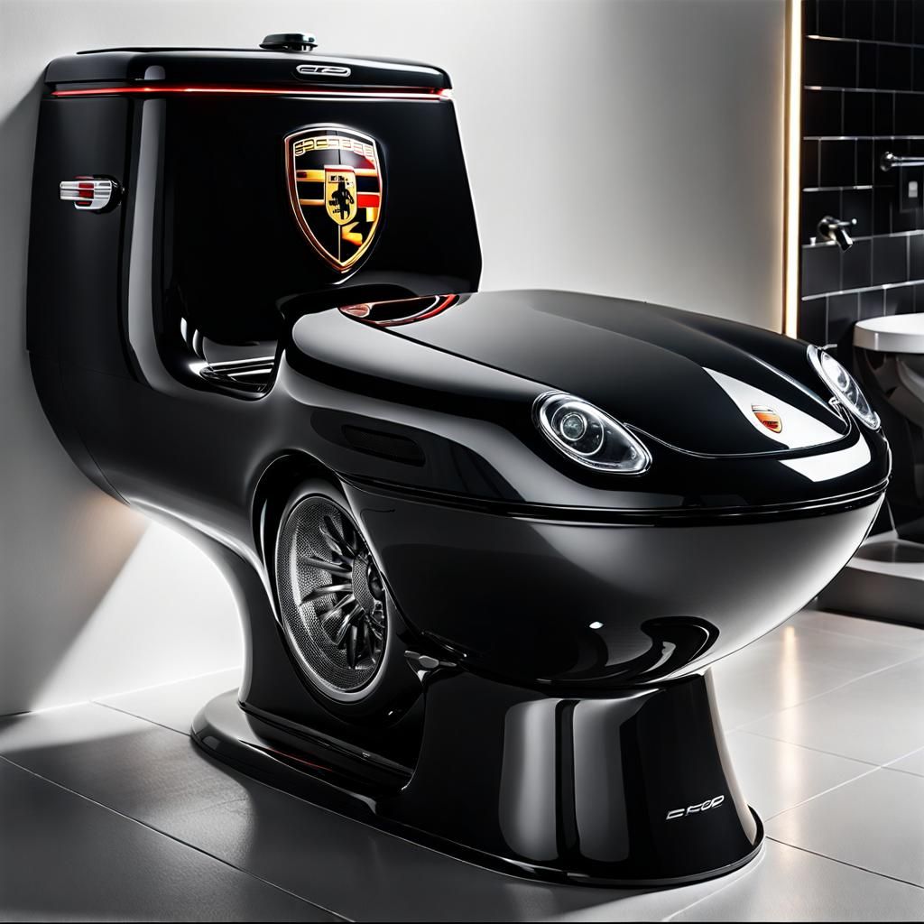 PORSCHE TOILET - AI Generated Artwork - NightCafe Creator