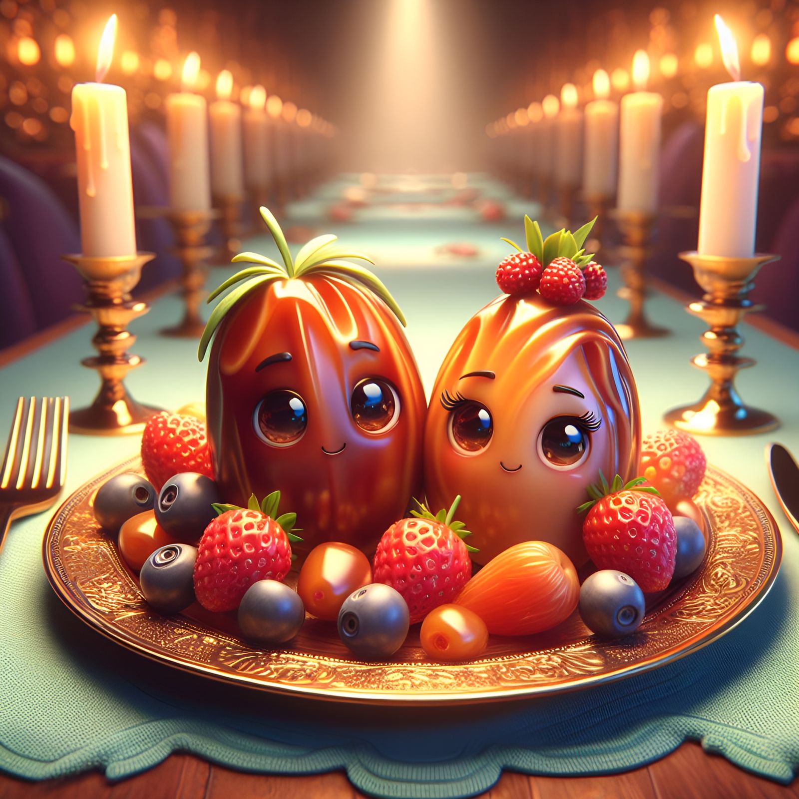 Dates on a plate on a date