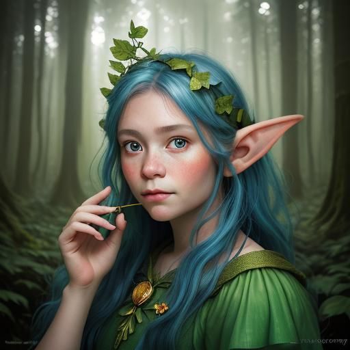 Fairy Elfin in the forest
