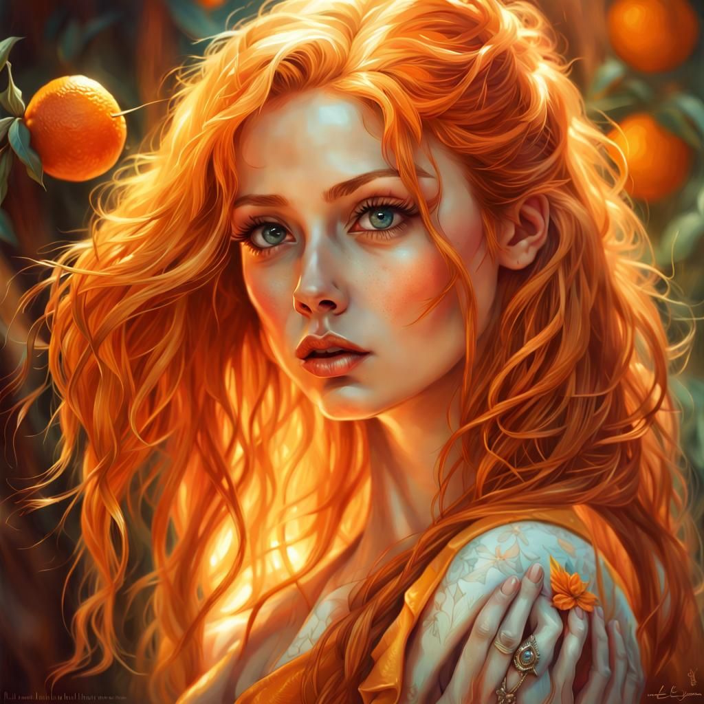 Miss Orange - AI Generated Artwork - NightCafe Creator