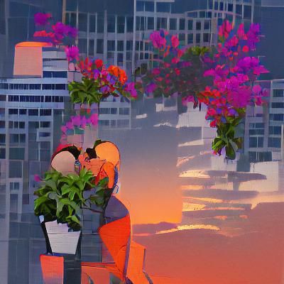 skyscrapers and flowers !