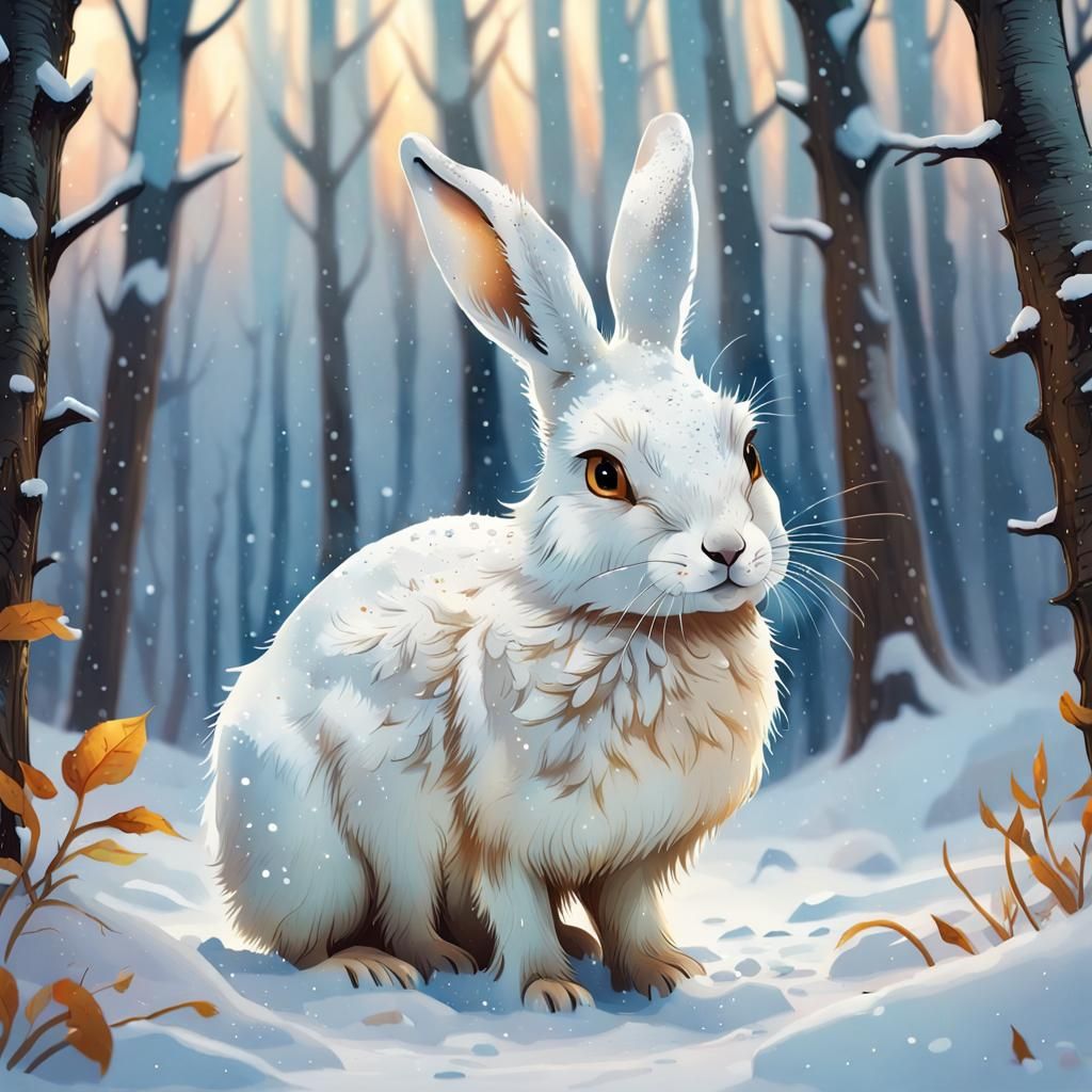 Arctic Hare   by @Camellia Lane