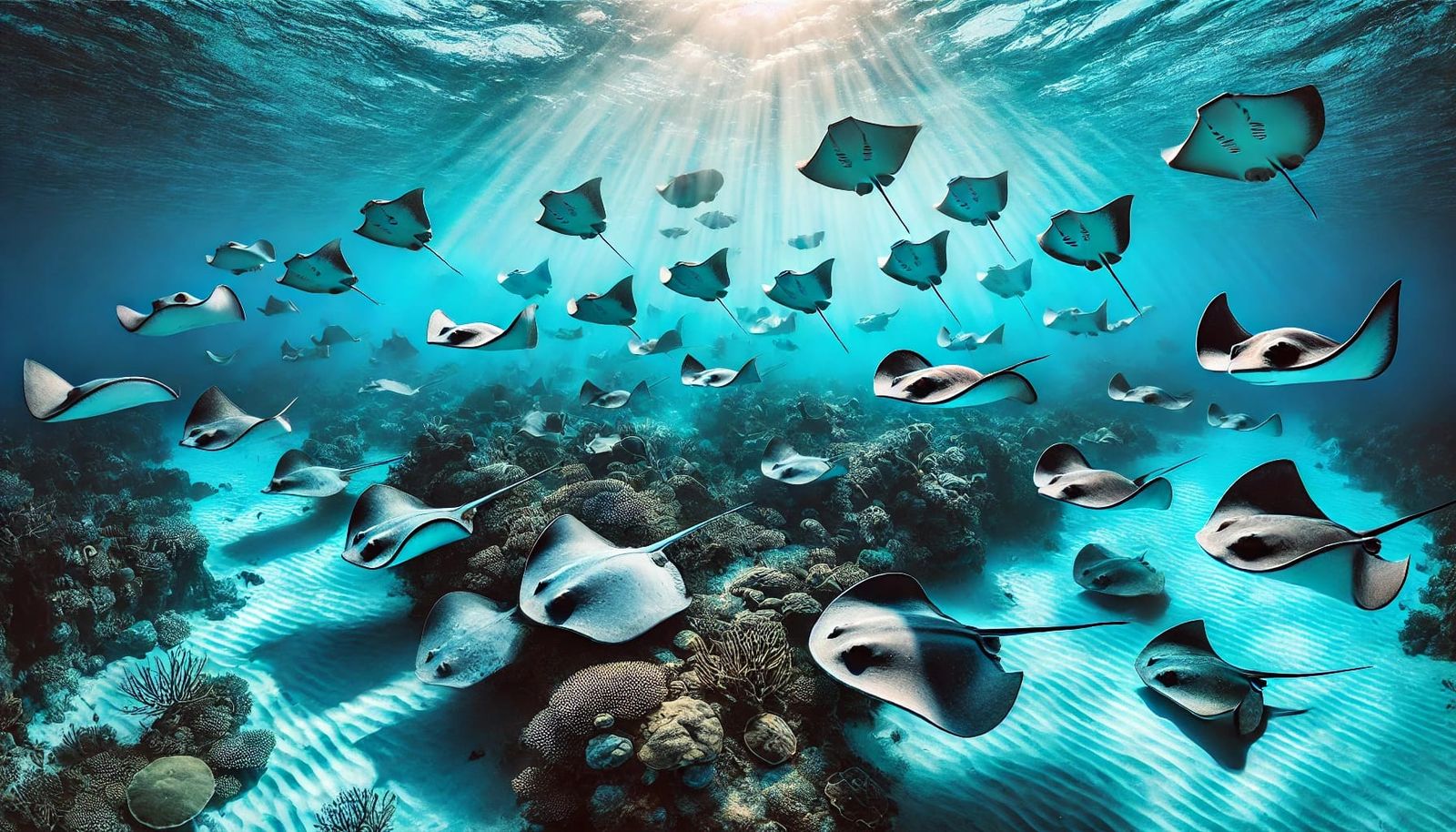 Graceful Glide: Stingrays of the Bermuda Triangle