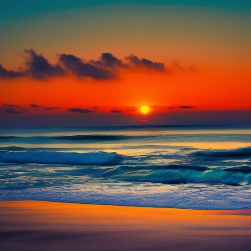 the ocean at sunset