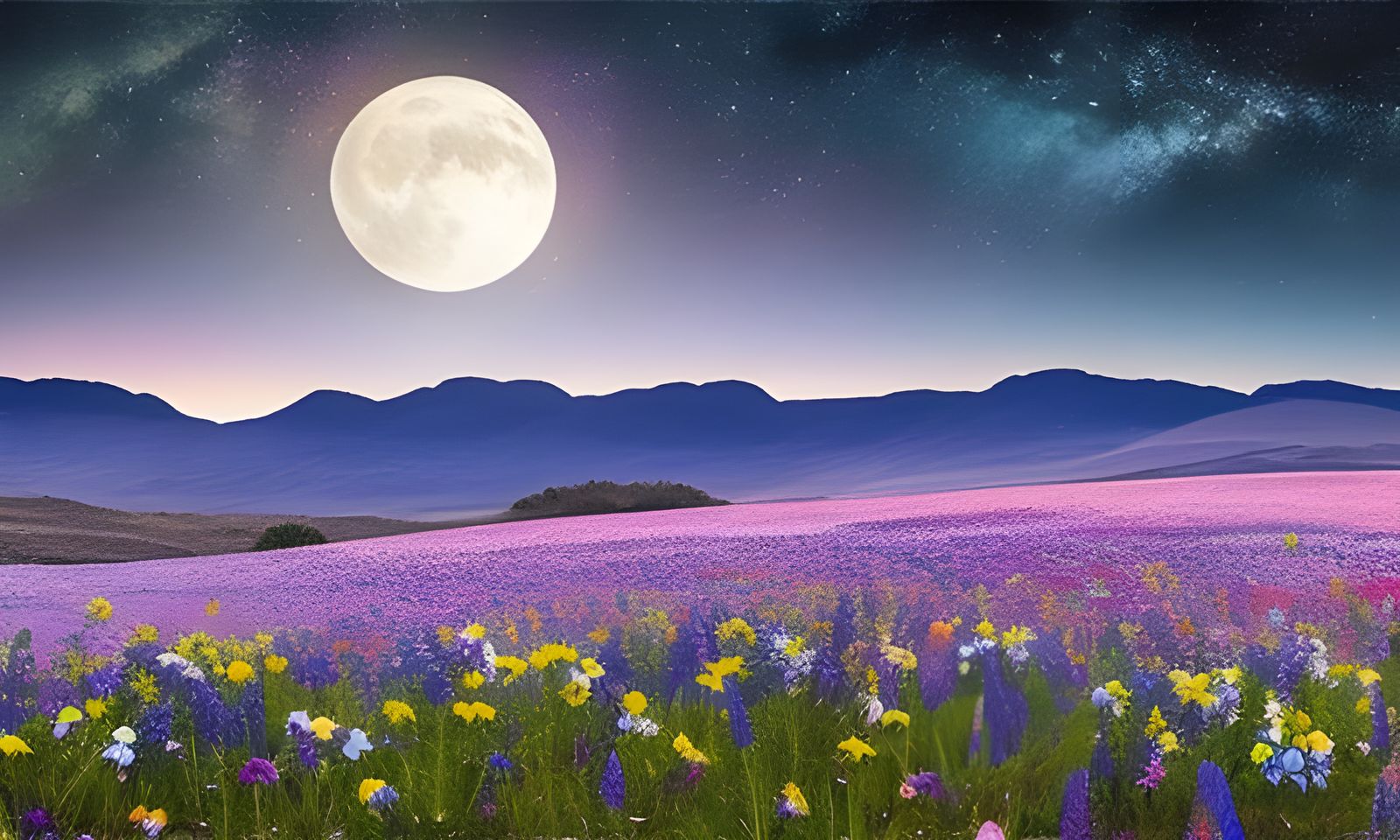 Good Night #11: Moonlit Meadows - AI Generated Artwork - NightCafe Creator