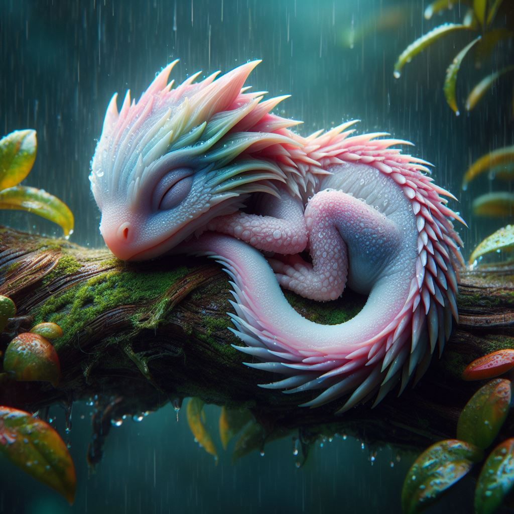 Sleepy Pastel Dragon