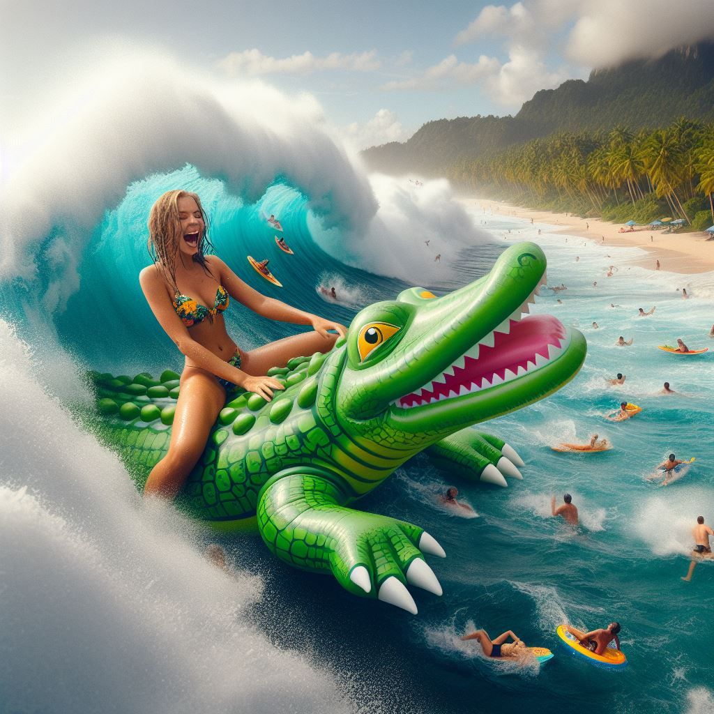 Alligator ride 17 Giantess