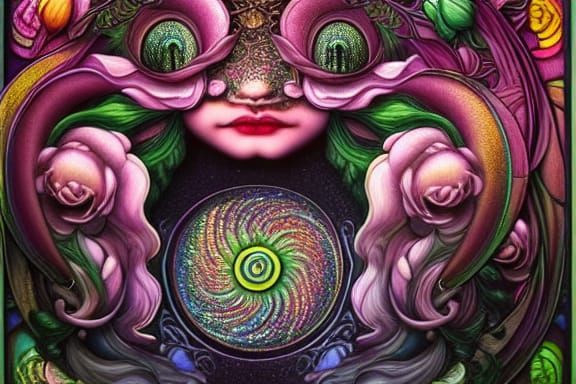 Strange art in stained glass