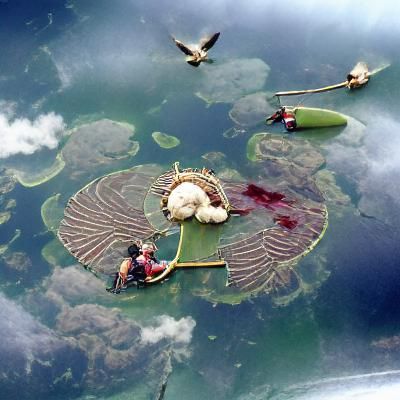Sky Burial On A Lilypad