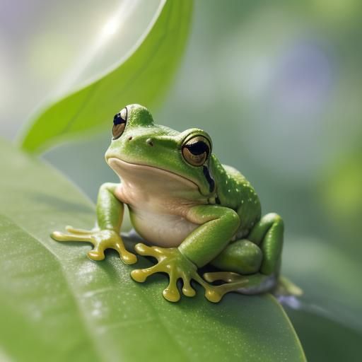 Frog on a leaf