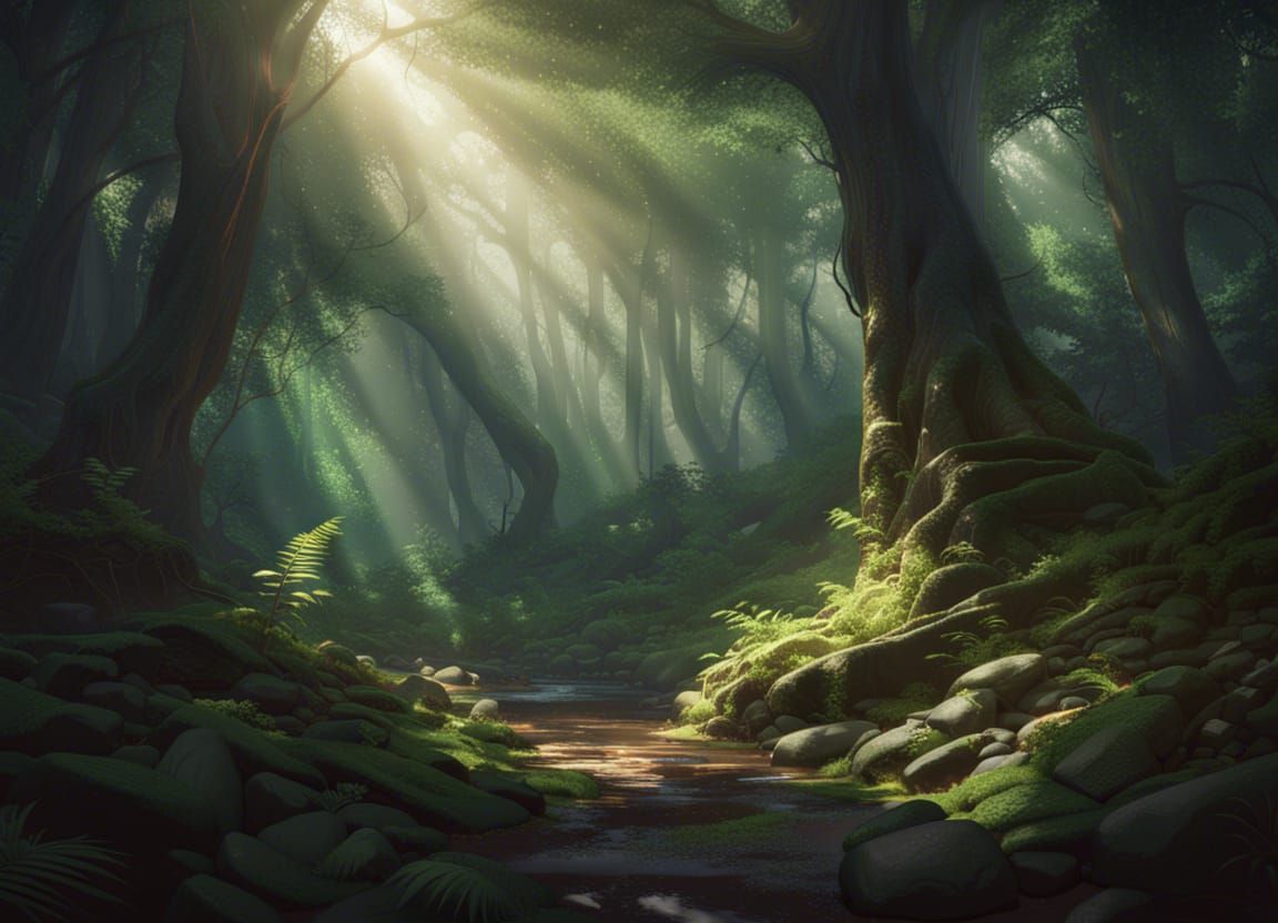 hidden cove in the forest