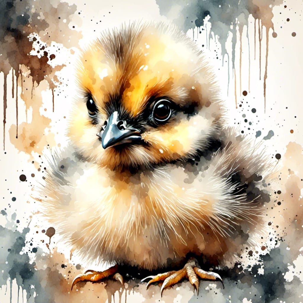 Watercolour Chick  by @Kara